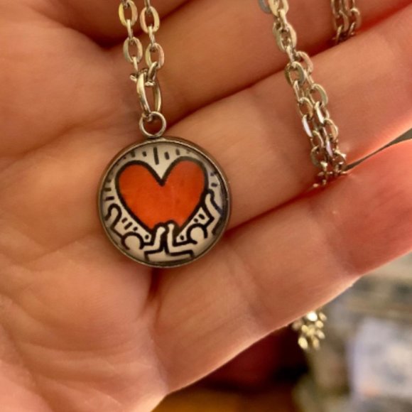 Keith Haring Love Charm Necklace - Picture 1 of 1